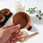 Xandory Muffin Liners, Grease-Proof  Paper Cupcake Baking Cups 100 Count- Brown